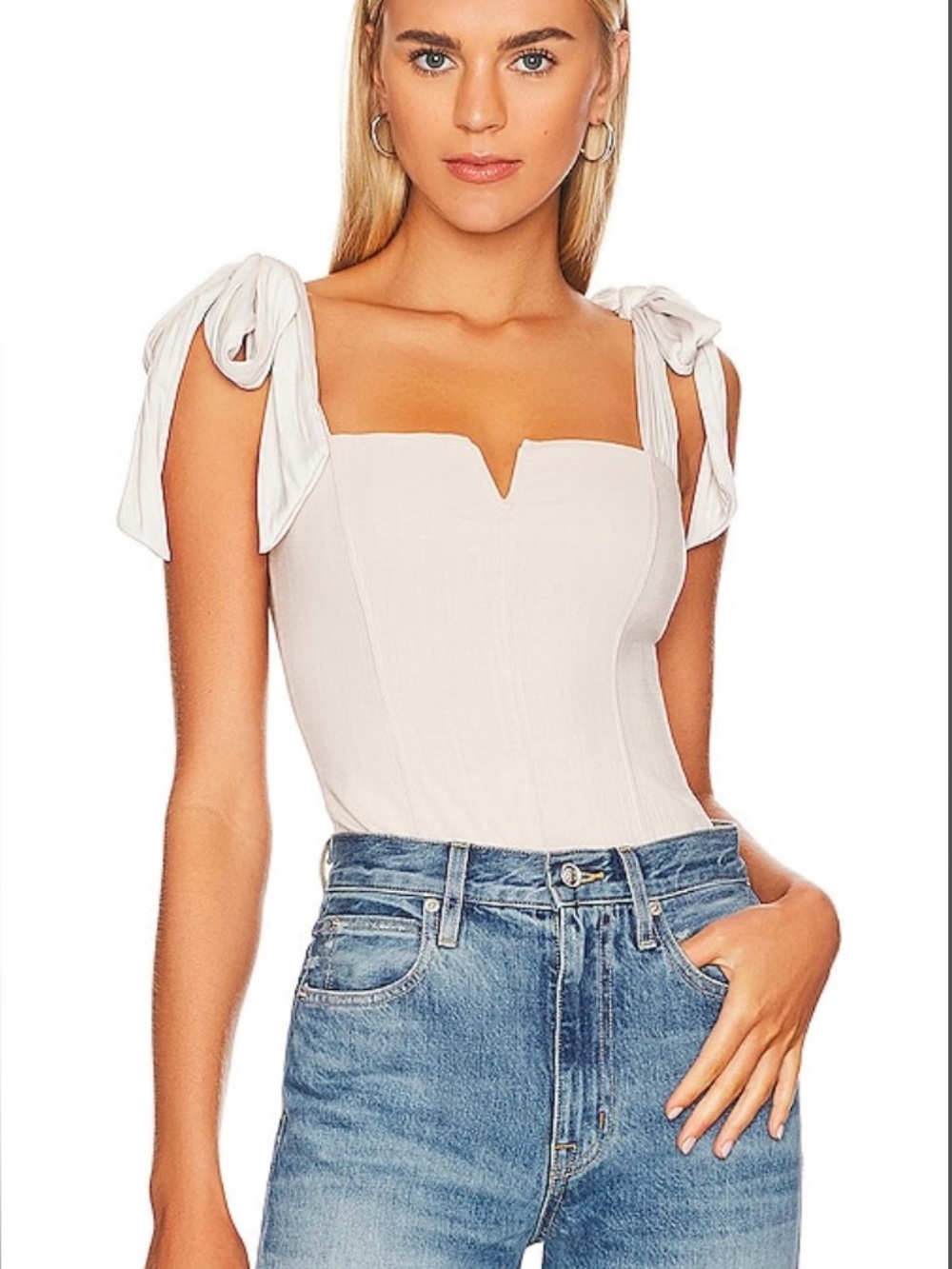 Free People Lola Bodysuit White